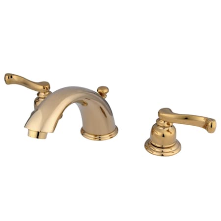 Kingston Brass KB8962FL 8" Widespread Bathroom Faucet, Polished Brass KB8962FL